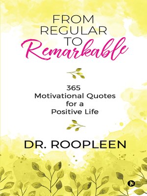 cover image of From Regular to remarkable